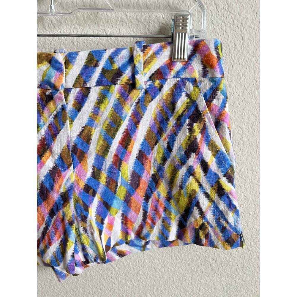 Trina Turk Colorful Zebra Print Shorts Women's 4 Rainbow Summer Bold Statement - Picture 5 of 10